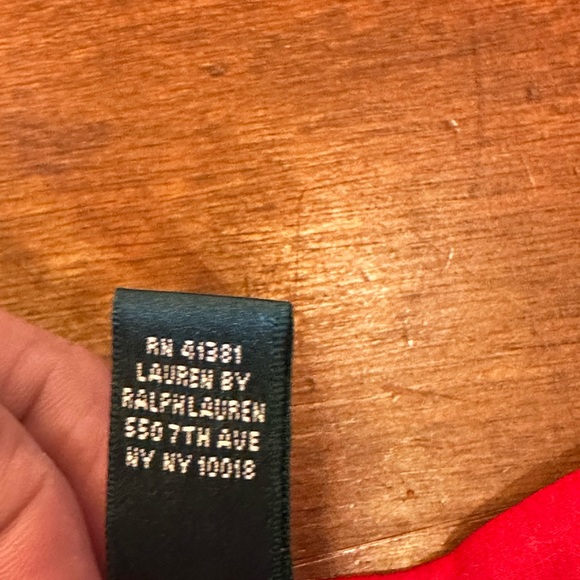 Lauren Ralph Lauren size Large red long sleeve cotton waffle sweater - Picture 12 of 15